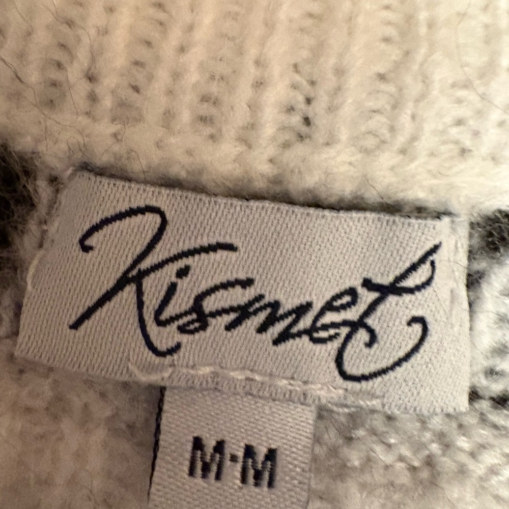 Kismet Cream and Black Geometric Sweater Fair Isle - Picture 5 of 7